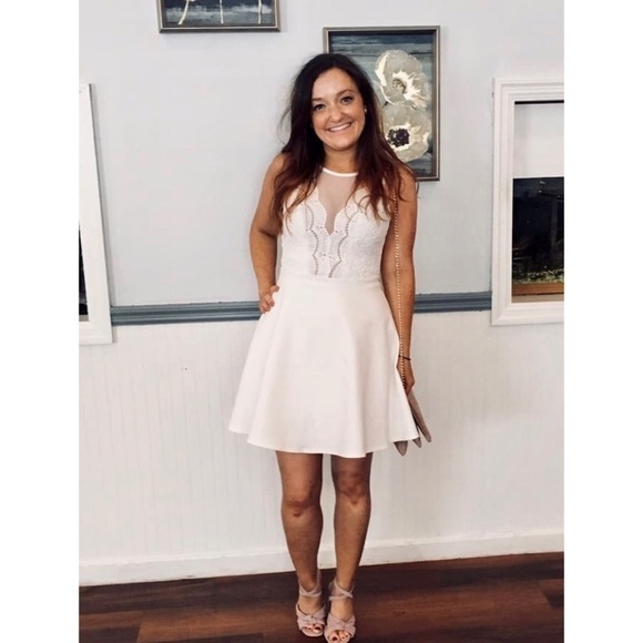 Lulu’s “Miracle Worker” Backless Lace Skater Dress - Picture 14 of 16